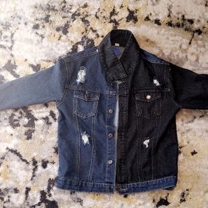 Black and blue jean jacket size small